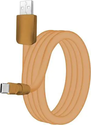 chubbycable Chubby 3.0 Fast Charging Cable Durable Soft Silicone USB C Cable 240W Extra Thick Phone Charger Cord Data Transfer Cord, Desert Titanium+Desert Titanium, USB-A to Type-C, 19.6 FT