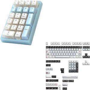 LINKEET Tri-Mode Programmable Mechanical Numpad RGB Backlit & PBT Keycaps 5-Sided Dye Sublimation Cherry Profile 142 Keys Fishing Theme