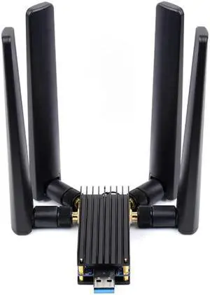 5G DONGLE Module Support SIMCom & Quectel 5G Module, Quad Antennas, Aluminum Alloy Heatsink, M.2 to USB 3.1 Port