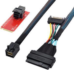 chenyang SFF-8643 to U.2 SFF-8639 Cable with SFF-8643 to NGFF Adapter for Mainboard U.2 SSD 750 P3600 P3700