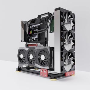 DIY Aluminium Pc Open Case Computer Chassis Test Bench Support Water Cooling Support Server Chassis Support Itx Matx ATX Eatx (4.E-ATX)