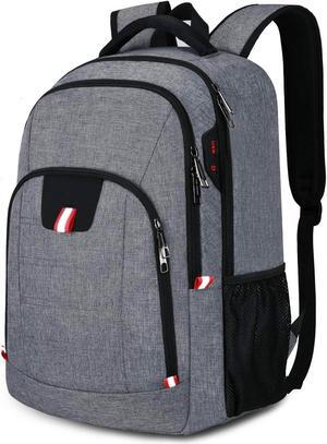 Della Gao Laptop Backpack, Backpack with USB Charging Slit for Men Womens, Anti Theft Water Resistant Computer Backpack Fits 15 Inch Laptop and Notebook, Grey