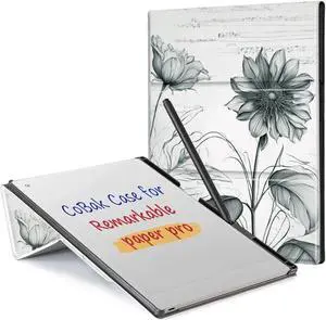 CoBak Case for Remarkable Paper Pro-with Pen Holder, Nib Storage, Ergonomic Design for Enhanced Writing Comfort - The Perfect Choice for Remarkable Paper Pro Case with Pen Holder(Sunflower)