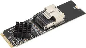 ciciglow M.2 to SATA3.0 Adapter Card, M.2 NVME to SFF 8087 SATA3.0 Expansion Card ASM1064 6Gbps 4 Port Expansion Controller Card for 10 11 for Linux