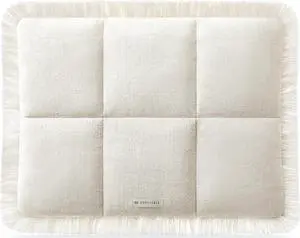 Comfyable Puffy Laptop Sleeve 16 15 14 13 Inch for Women, Compatible with MacBook Air 2025 & MacBook Pro M4 M3 2024, Quilted Linen Soft Puffer Case with Fringe for Computer, Natural Linen
