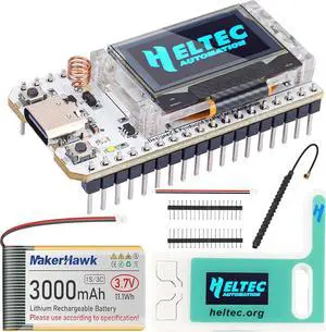 ESP32 LoRa V3 Module Board with 3000mAh Battery Set - with 915MHz Antenna and SX1262 LoRa V3 Case Devices for Meshtastic Arduino LoRawan IOT