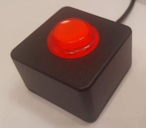 USB HID Programmable Single Button Arcade Switch w/2M Cable (Red)