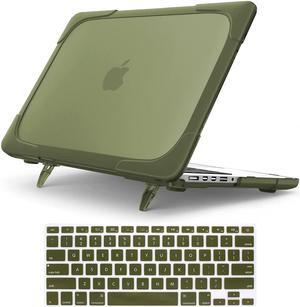 For Macbook Pro 15 Retina Case,StrongCase [Heavy Duty][Dual Layer] Hard Case Cover with Plastic Bumper for Apple Macbook Pro 15.4" with Retina Display (Compatible with A1398 2012-2015 Release) - Olive
