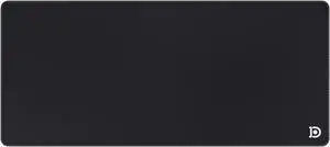 Deskr Black Boring Deskpad Full XL Gaming Desk Mat Gamer Desk Pad with Stitched Edges 5mm Thick Non-Slip Water-Resistant Rubber Laptop Computer Mousepad for Office and Home - 35.4 x 15.7 in
