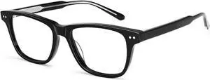 Dollger Fashionable Square Transparent Lenses Blue Light Blocking Glasses for Women and Men - Computer Glasses for Stylish Women Black