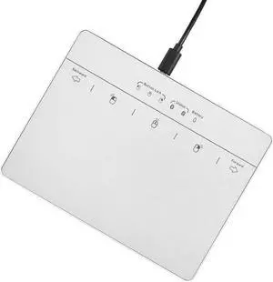 MICROPACK Digitally Yours Wired Trackpad for Windows 7/10/11, USB Trackpad with Multi-Touch Gestures, Plug-and-Play USB Touch Pad Mouse Pad Large for PC Computers & Laptops, Silver
