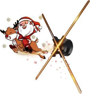 3D Hologram Fan,27.5" Christmas Tree Holographic Fan Advertising Display with Remote,Hologram Projector with 700 Video Library,70CM Hologram Fan HD LED for Business Store Signs,Halloween