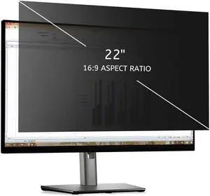 MOBDIK 22 Inch Monitor Computer Privacy Screen Filter for 16:9 Aspect Ratio, Anti Blue Light, Anti Glare & Spy - 1 Pack