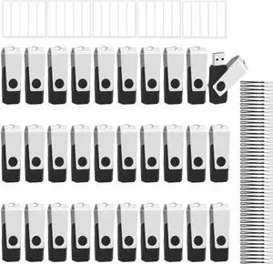 EASTBULL 50 Pack of Flash Drives Bulk 1GB USB 2.0 Flash Drives Pack 1GB USB Drives Bulk Thumb Drives with 50 Strings and Labels