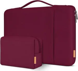 DOMISO Laptop Case Laptop Sleeve Cover for 16 inch MacBook Pro M4/M3/M2/M1 Pro/Max A3403 A3186 A2991 A2780 A2485 A2141,Compatible with 15.6 inch HP Lenovo Dell XPS 16 with Small Case,Wine