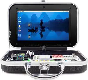 ELECROW for Raspberry Pi 5 8GB Kit, with Pi 5 8GB Single Board Computer, Crowpi Pi 5 Case Kit with 9inch Display, Compatible with Raspberry Pi 5 Learning Programming Kit with Sensors (8GB RAM)