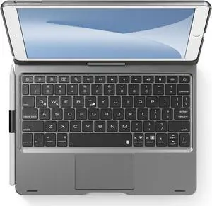edaiser Swivel Keyboard Case for iPad 10.2 inch 9th 8th 7th, iPad Air 3rd and iPad Pro 10.5 2nd Generation: Wireless Rotatable Cover, Pencil Holder, Smart Trackpad, RGB Backlit, Space Gray