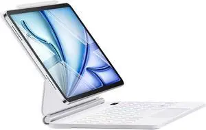 For iPad Pro 11 inch Case with Keyboard,Keyboard Case for iPad Air 11 inch (M2) 2024 & iPad Pro 11 inch (1st/2nd/3rd/4th Gen)&ipad Air(4rd/5th Gen),Magic-Style Magnetic - Backlit Keyboard (White)