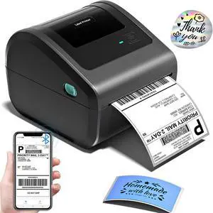 Omezizy Bluetooth Shipping Label Printer 4x6 - D450BT Thermal Label Printer for Shipping Packages, Small Business, Home, Office, Compatible with , Ebay, Etsy, USPS
