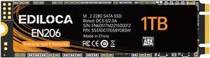 Ediloca EN206 1TB SSD M.2 SATA III 6Gb/s 3D TLC NAND, M.2 2280 SSD Internal Solid State Drive, Read/Write Speed up to 550/480 MB/s, Compatible with Laptop & PC Desktop