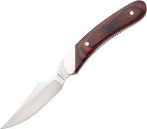 Bear & Son 6-3/4" Full Tang Caper Knife, High Carbon Stainless Steel Blade, Rosewood Handle, Leather Sheath (2009R)