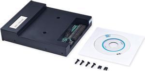 USB Floppy Drive Emulator, SFR1M44-U100K 3.5 Inch 1.44MB SSD Simulation Floppy Disk Drive Emulator Plug, Flash Disk Floppy Drive Emulator and CD Screws for Musical Keyboad(Black)