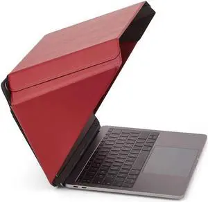 Philbert Danish Design 4-in-1 Laptop Sun Shade Lux Hood - Screen Shade, Privacy Screen, Heat Protection, Contrast Enhancement - Fits 12"/13"/14" Laptops, Self-Standing Cover with Pocket - Red