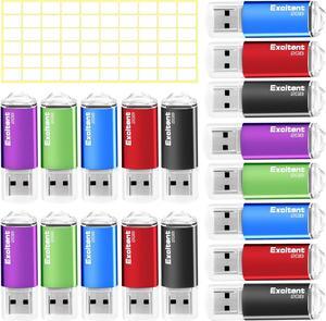USB 2.0 Flash Drive, 50Pcs 2GB USB Drive with 60 Stickers,Portable Storage Memory Stick, Durable Thumb Drive Compatible with PC/Laptop,Best USB Flash Drive for Videos and Pictures
