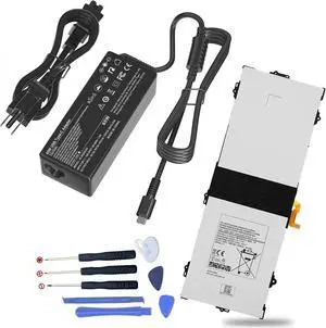 Emaks Battery EB-BW720ABE and Charger USB-C for Samsung Chromebook Plus V2 XE310XBA XE350XBA XE520QAB XB521QAB XE525QBB XE520QAA;SM-W720 W723 W723Q EB-BW720ABA BA43-00390A AA-PBMN2H0