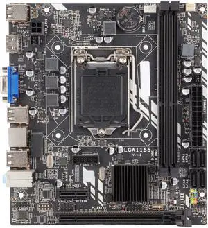 PUSOKEI H61M Desktop Motherboard,LGA1155 DDR3 Channel Quad Core VGA Stable Power Computer Motherboard for I7 I5 I3,SATA2.0,USB3.0,USB 2.0,PCIE 1X
