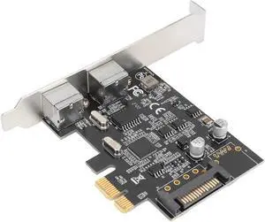 PCIE Expansion Card, PCI Express to Port PS/2 Expansion Card, PS/2 Keyboard and Mouse Port Expansion Card Without USB Port, SATA Power Interface, for