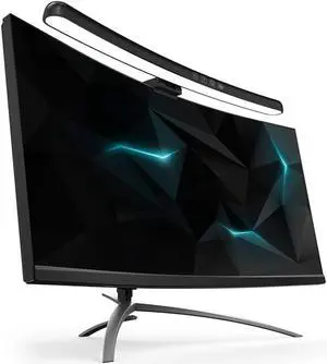 Computer Monitor Lamp, Curved Screen Monitor Light Bar for Eye Caring, Touch Dimming, No Screen Glar e, 7 Color RGB Light Effect, USB C LED Computer Lamp for Desk,Gaming