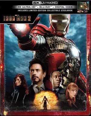 Iron Man 2 4K Limited Edition Steelbook (4K Ultra/Blu-Ray/Digital)