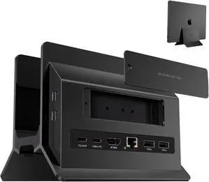 PULWTOP Vertical Laptop Docking Station for MacBook Pro Air, Support M.2 SSD Expansion, 1 x HDMI 4K, 2 x USB-C 10Gbps, 2 x USB-A 5Gbps, RJ45, SD/TF, USB-C 100W PD Dock for Full-featured Type-C Laptops