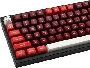 GEKUCAP PBT Keycaps - Double Shot Jamon Keycaps SA Profile 160 Keys Minimalist Red Keycaps Custom Keycaps Set for Cherry Gateron MX Swithes Mechanical Gaming Keyboards