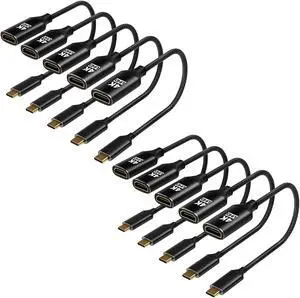 RUIZHI USB C to HDMI Adapter 4K@60Hz 10Pack,[Thunderbolt 3/4 Compatible] USB Type C to HDMI Adapter Groundbreaking Performance, Compatible for iPhone 15 Pro/Max, MacBook Pro/Air, iPad, iMac and More