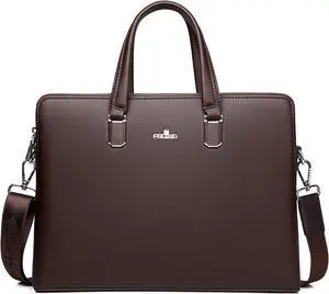 FSD.WG]Business Bag Leather Briefcase Shoulder Laptop Business Bag for Men
