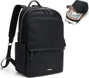 GOLF SUPAGS Women Laptop Backpack Casual Daypack for Work Travel College Backpack Purse Fits 14 Inch Notebook (Black)