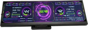 GOWENIC PC Temperature Display Screen, 12.7 4K 120Hz FHD PC Sensor Panel Display, for Aida64 Sub CPU GPU Display LCD Mini Monitor for for Windows, Laptop, Desktop