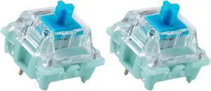Zjmehty Gateron Jade Series Dual-Stage Spring Pre Lubed Switches Blue V3 Pro,3-Pin 60gf Clicky/RGB/LED Switches for Mechanical Keyboard(Blue,108pcs)