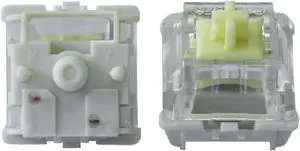 GATERON Jupiter Banana Keyboard Switches, Tactile 59gf RGB LED 5 Pin Factory Pre-lubed Key Switches for MX Mechanical Keyboard(Banana,110PCS)