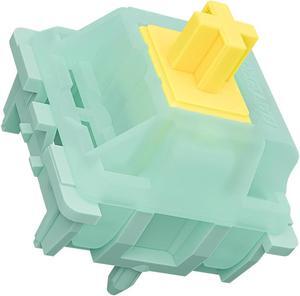 Mciepny Gateron Jade Goldenrod Yellow Pro Keyboard Switch,55gf 5-Pin Pre Lubed SMD Lamps Linear Key Switches,for Mechanical Gaming Keyboard(108Pcs)