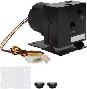 Water Cooling Pump, 1200L/H, G1/4 Thread 12V 1.8A DC Water-Cooled Pump Water Cooler with Bracket for Desktop Computer