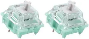Gateron Jade Series Dual-Stage Spring Pre Lubed Switches White V3 Pro,3-Pin 38gf Linear/RGB/LED Switches for Mechanical Keyboard(White,72pcs)