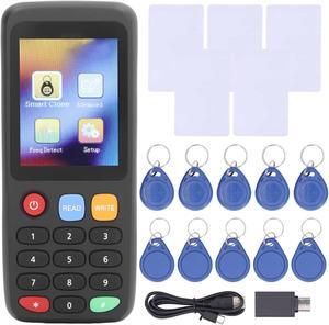 NFC RFID Card Copier Reader Writer, RFID Reader Writer Duplicator Smart Card Programmer, ID IC Elevator Card Reader Duplicator for Access Control System, Built in Battery (5 UID
