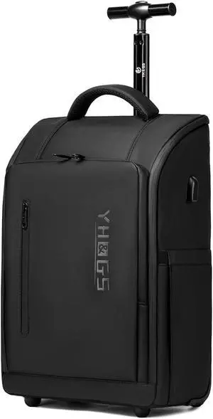 GOTECH Rolling Backpack Waterproof Commuter Backpack with Wheels for Business, Laptop Compartment for 15.6-Inch Laptop, Wheeled Carry-On Bag for Adults