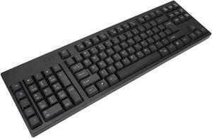 GOWENIC 109 Key Left Hand Keyboard, USB Wired Scissor Business Household Keyboard with Built in 2 HUB, for 7 8 10