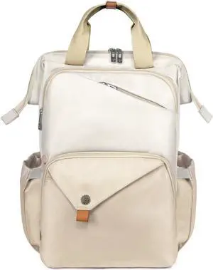 Hap Tim Laptop Backpack, Travel Backpack for Women,Work Backpack, Nurse Backpack, Teacher Backpack, Carry on Backpack, Khaki (7651-KK)