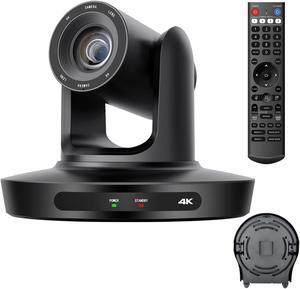 HCSTVCON 4K HDMI PTZ Camera 20x Optical Zoom 1080P 60fps with USB3.0/HDMI/LAN IP Streaming Outputs, PoE Support for vMix OBS YouTube,Video Conference,Church Service,Broadcast Events,Black