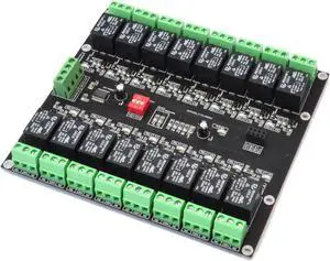 16 Channel I2C Interface Electromagnetic Relay Module for Arduino Raspberry 3.3V 5.0V Maximum Current per Relay - 10A Peak On Board LED Indicator with PCF8575 chip